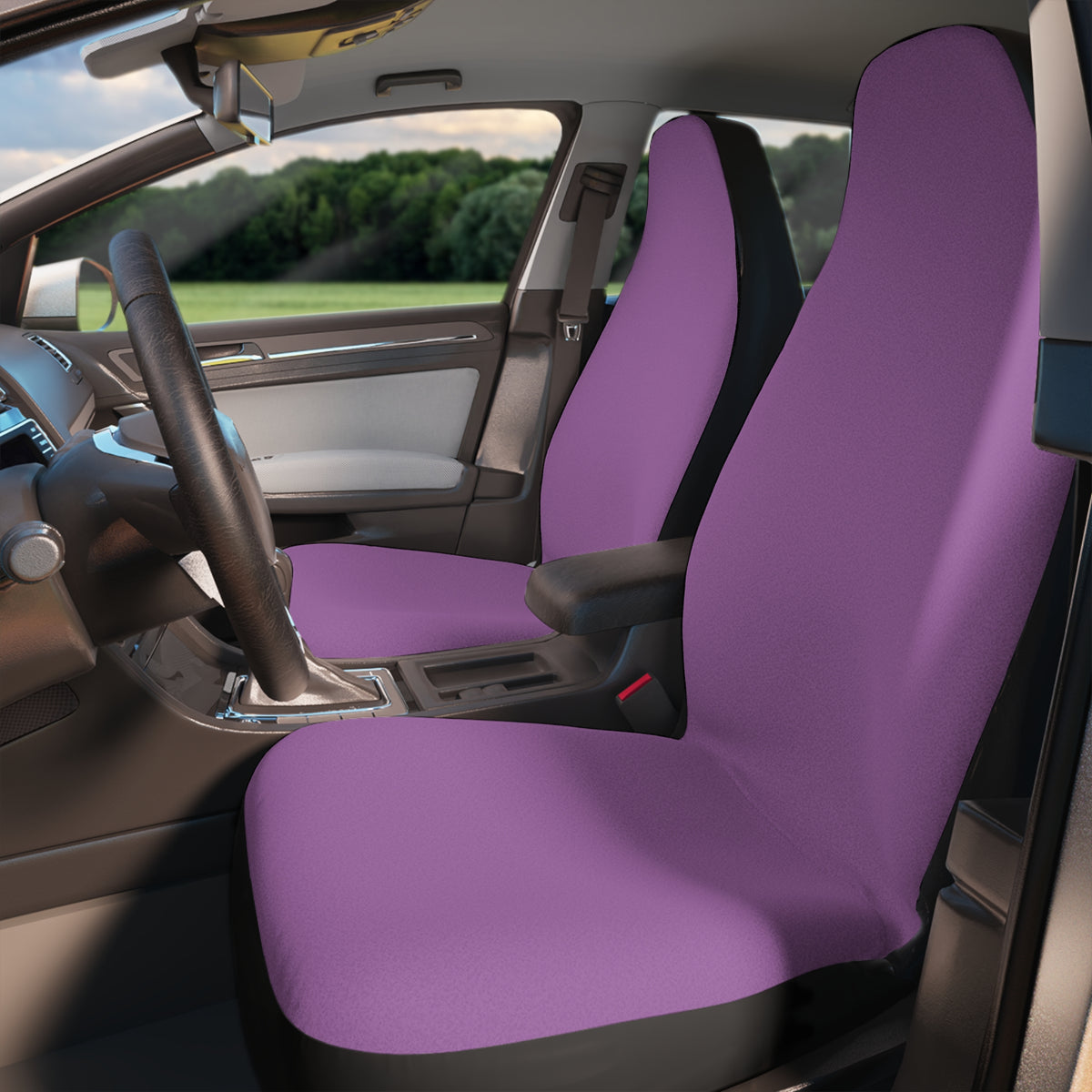 Poetry Purple Car Seat Covers — Universal Front Seat Protector