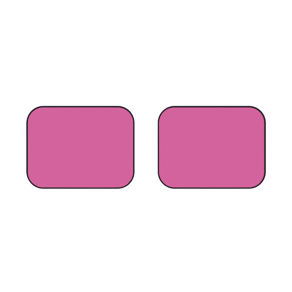 Pink Rear Car Floor Mats (Pair) — Solid Pink Rear Seat Car Mats