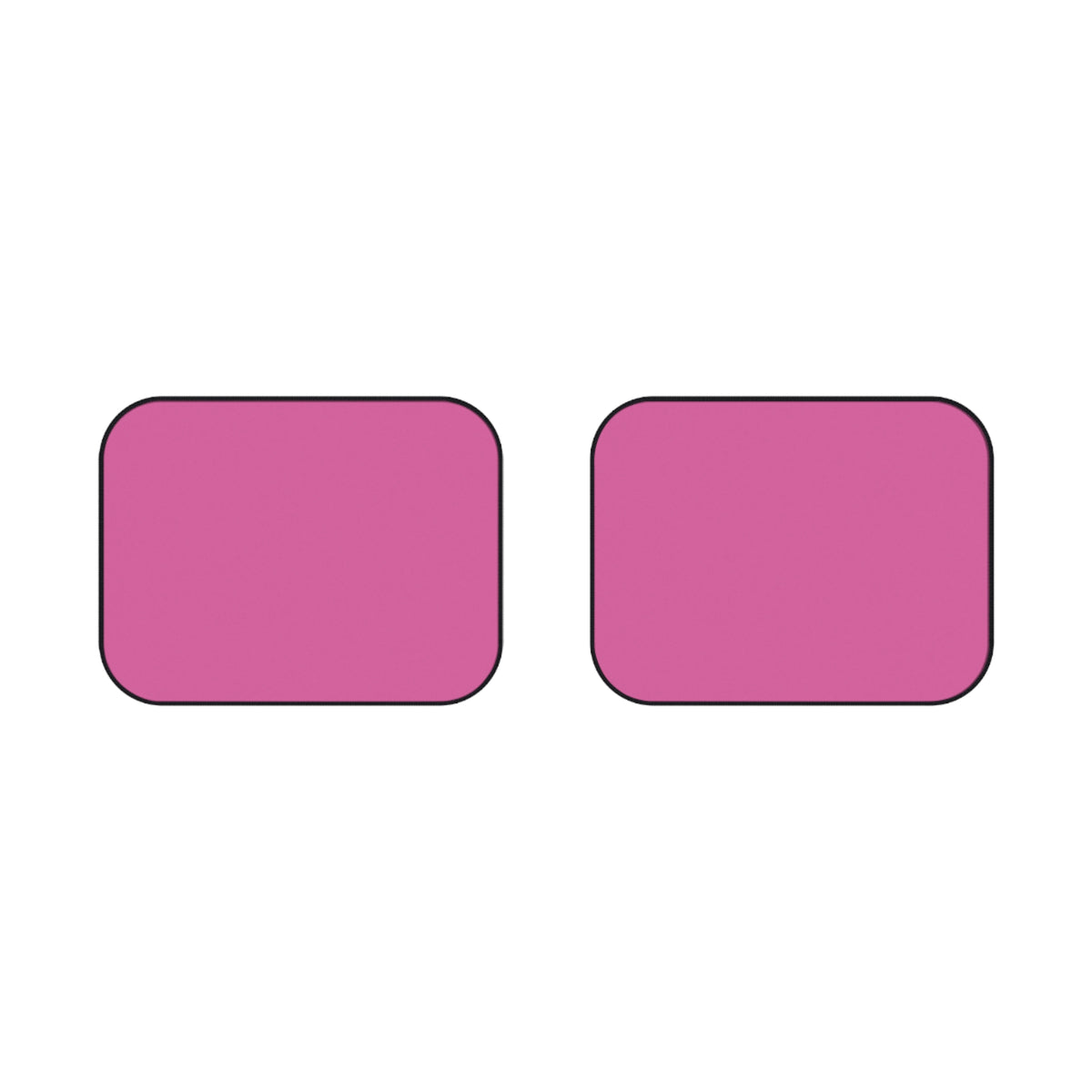 Pink Rear Car Floor Mats (Pair) — Solid Pink Rear Seat Car Mats