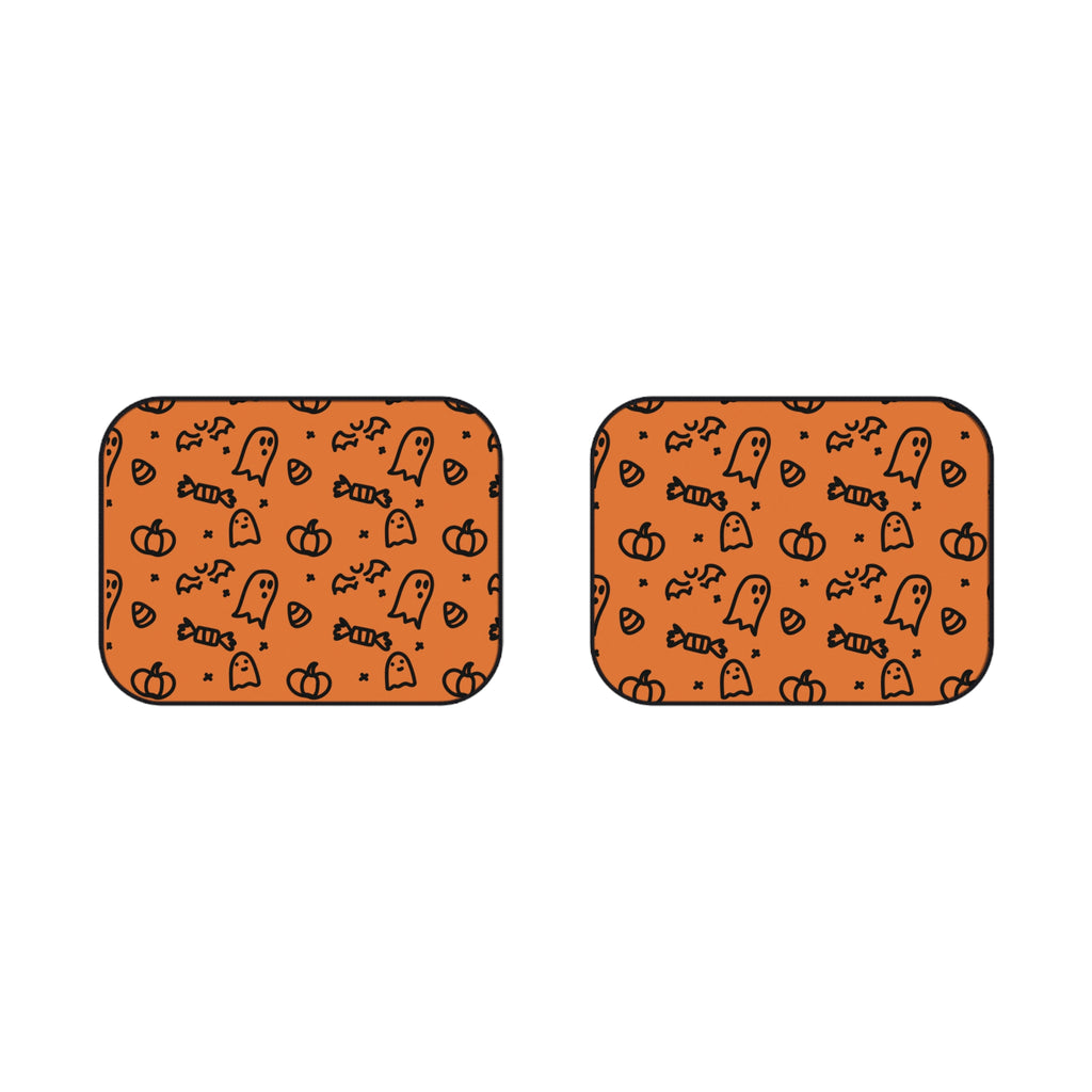 Spooky Halloween Ghost & Candy Rear Car Mats — Set of 2