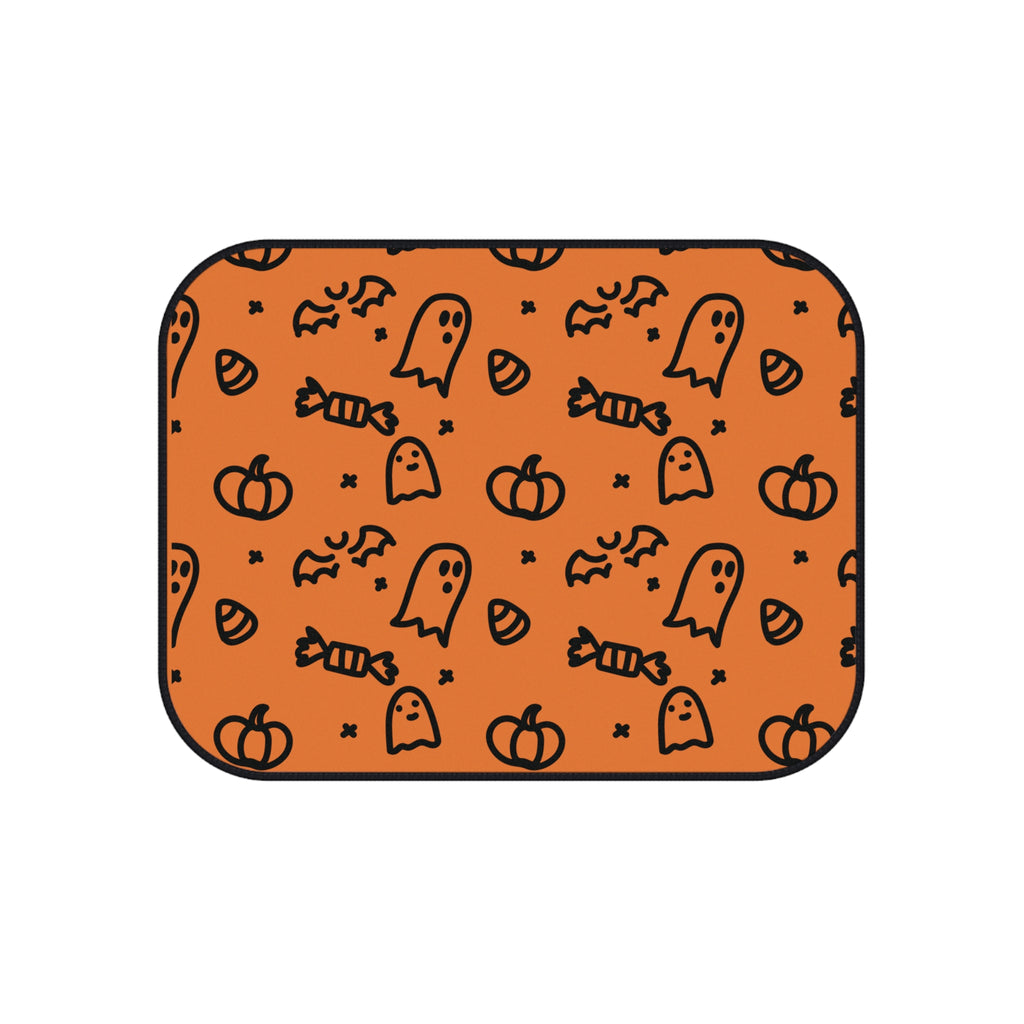 Spooky Halloween Ghost & Candy Rear Car Mats — Set of 2