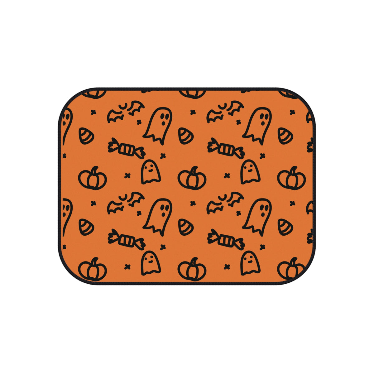 Spooky Halloween Ghost & Candy Rear Car Mats — Set of 2