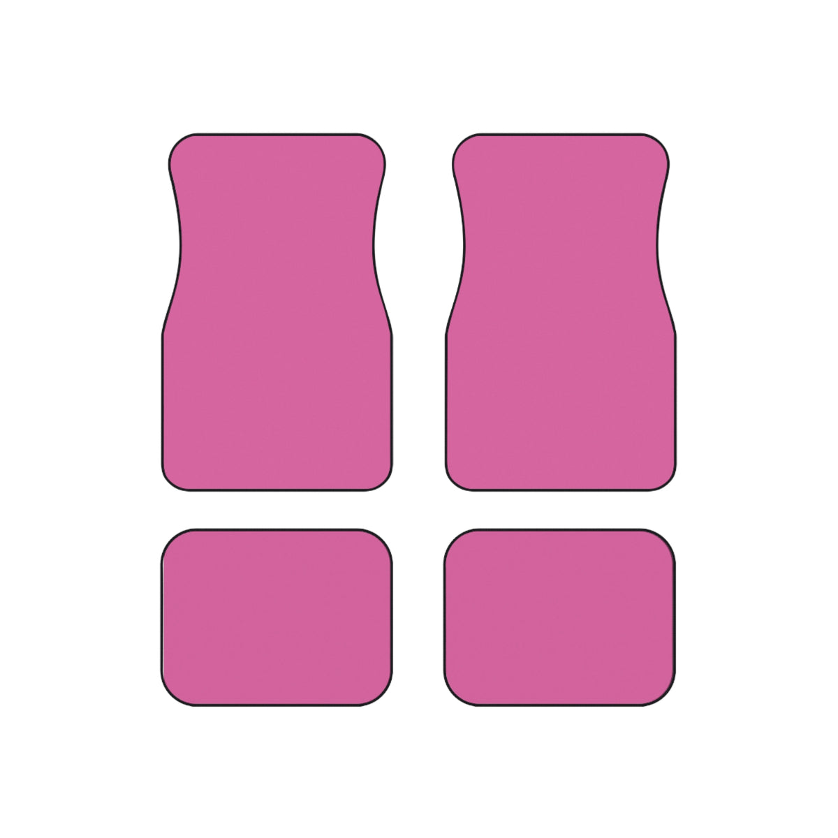 Pink Car Floor Mats Set of 4 — Universal Non-Slip Auto Mats