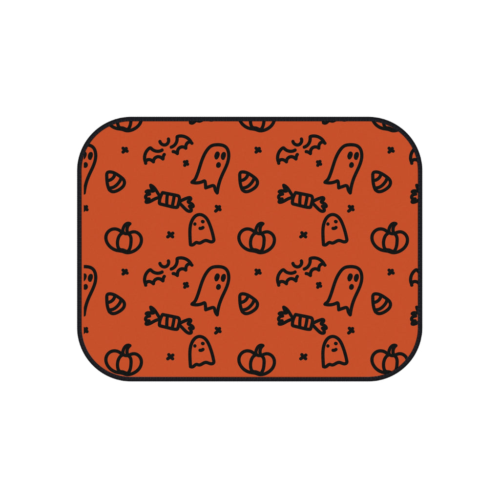 Spooky Halloween Ghost & Candy Rear Car Mats — Set of 2