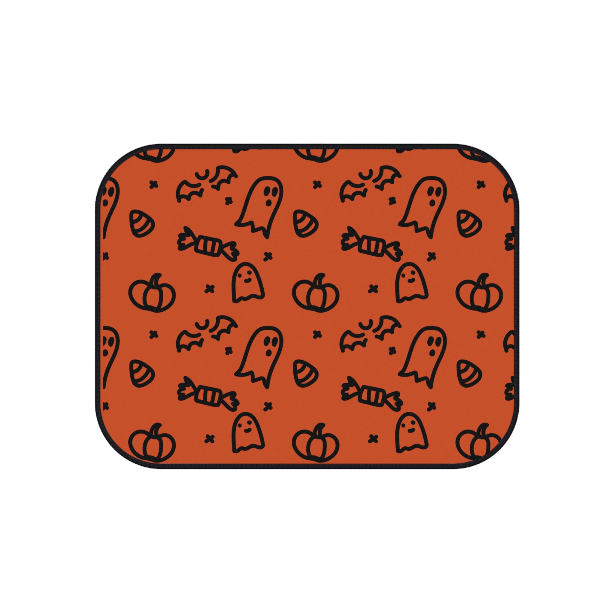 Spooky Halloween Ghost & Candy Rear Car Mats — Set of 2